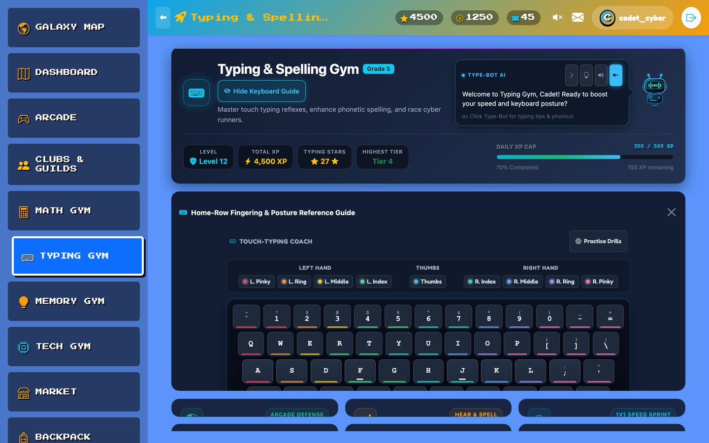 Typing & Spelling Gym