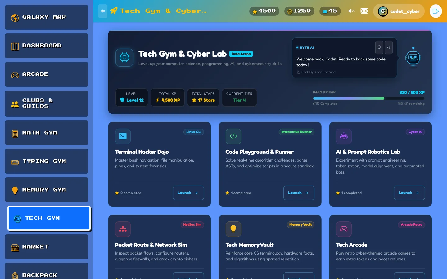 Tech Gym Cyber Lab Hub