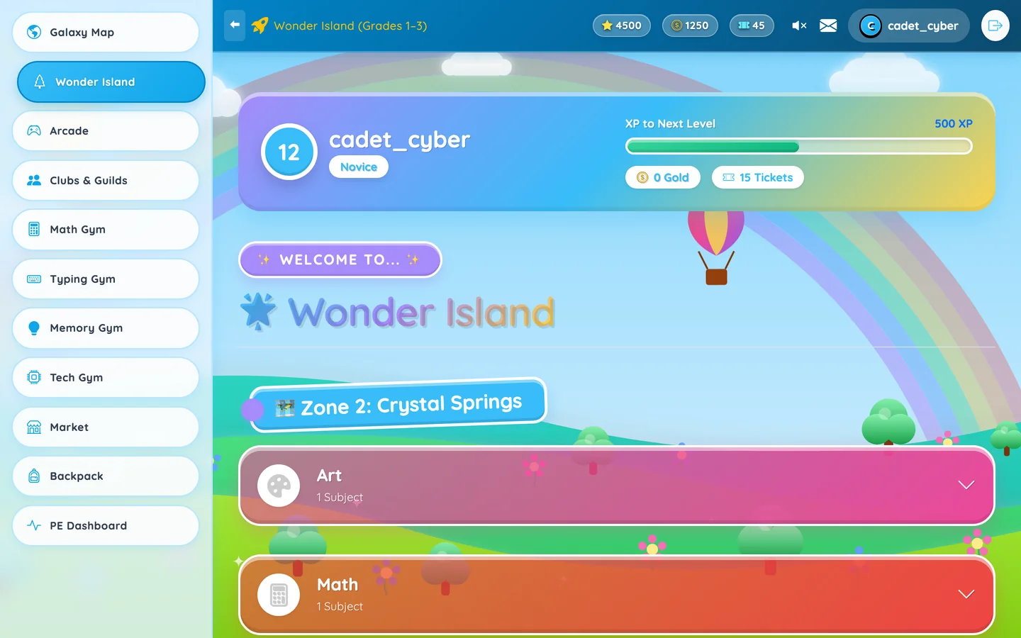Wonder Island World Map & Learning Tracks