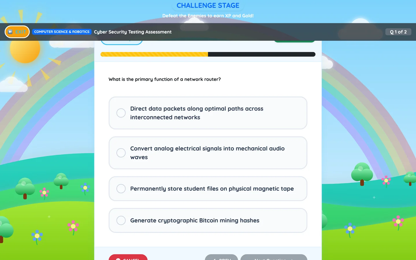 Friendly Testing Room with Instant Star Feedback
